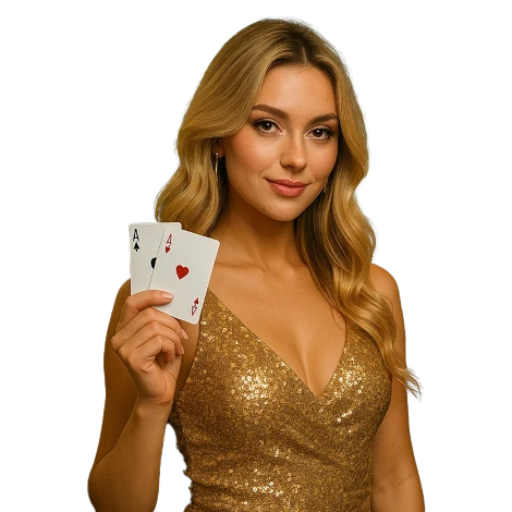 Megaways VIP welcome bonus dealer holding playing cards